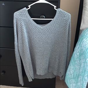 American eagle gray knit sweater